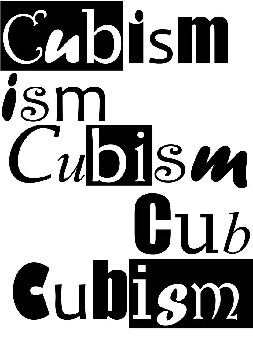 shrinked Cubism Word Art